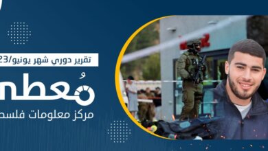تقرير -معطى- الدوري لأعمال المقاومة في الضفة الغربية لشهر يونيو 2023